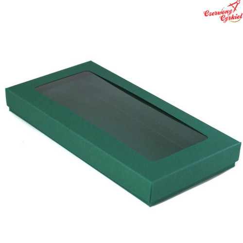 Pudełko na kartkę DL zielone niskie prostokąt GoatBox