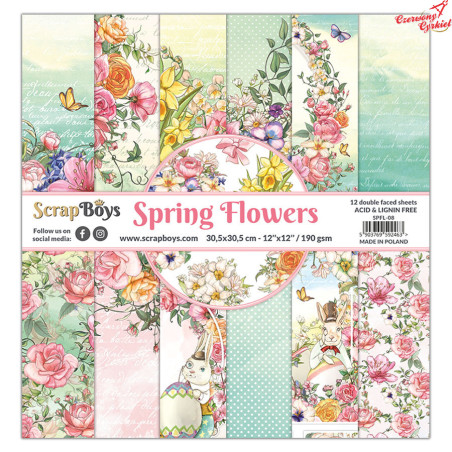 Zestaw papierów Spring Flowers 08  30,5x30,5cm