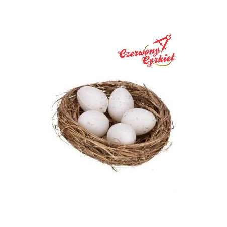Gniazda dekoracyjne z jajeczkami 7cm 1sztuka