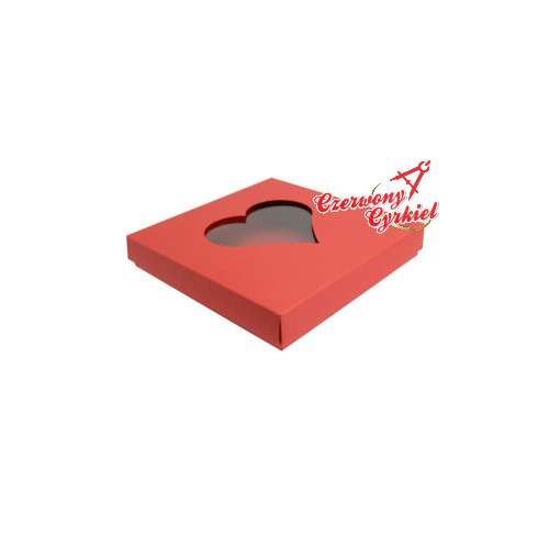 Pudełko czerwone serce 14,5x14,5x4,5cm