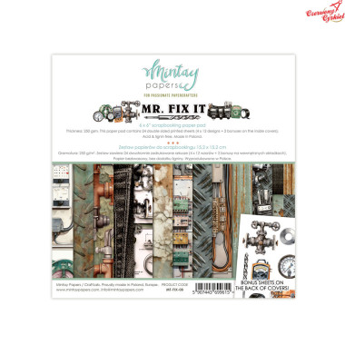 Zestaw papierów 15x15cm - MR. FIX IT  08 - /Mintay