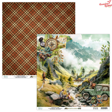 Dwustronny papier - THE GREAT OUTDOOR 03 /30x30cm/Mintay