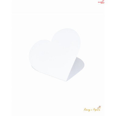 Baza serce - biała 14x14