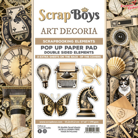 Bloczek papierów 15x15-  Pop Up Paper Pad ART DECORIA  11