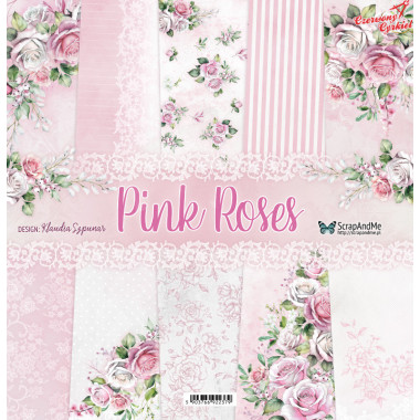 Zestaw papierów Pink Roses , 30x30cm