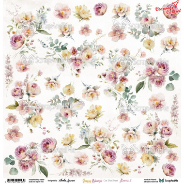 Sunny Blooms - Flowers 2- arkusz do wycinania