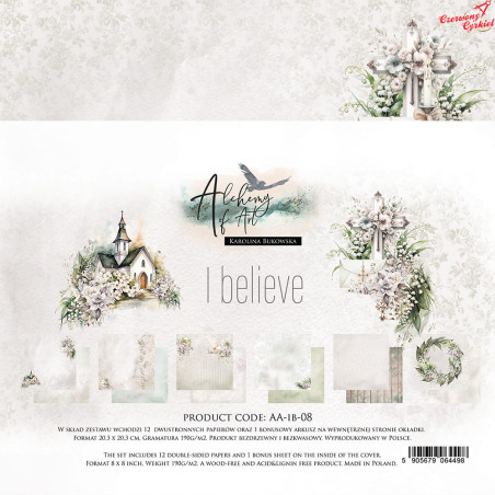 Zestaw papierów - I believe AA-IB-08  20x20cm