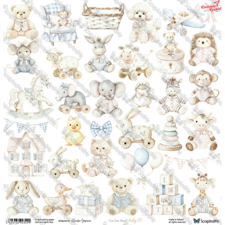 Arkusz do wycinania Baby 07 30x30 ScrapAndMe