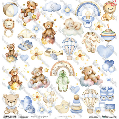 Arkusz do wycinania Baby 08 16 30x30 ScrapAndMe