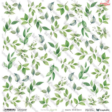 Arkusz do wycinania Leaves 16 30x30 ScrapAndMe