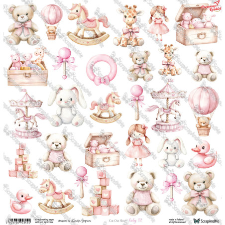 Arkusz do wycinania Baby 02 16 30x30 ScrapAndMe
