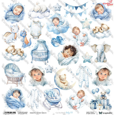 Arkusz do wycinania Baby 03 16 30x30 ScrapAndMe