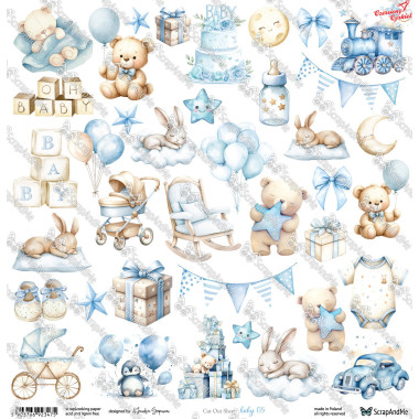 Arkusz do wycinania Baby 05  30x30 ScrapAndMe