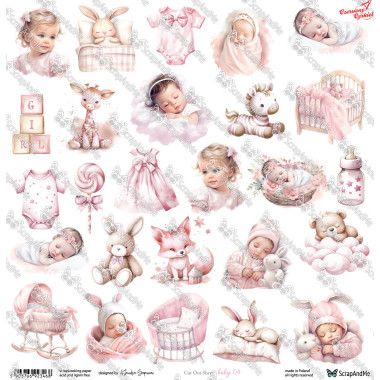 Arkusz do wycinania Baby 04  30x30 ScrapAndMe