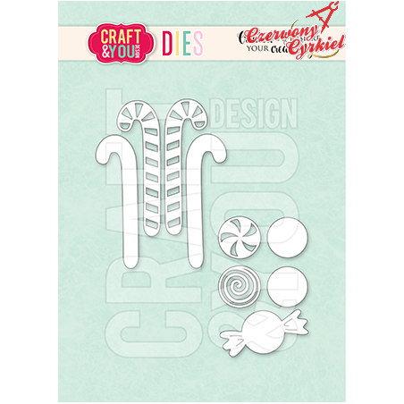 CW369 Wykrojnik /Die -Candy Canes/cukierki- Craft&You Design