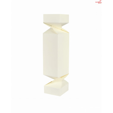 Pudełko Cukierek, kremowy, 7 x 7 x 29,5cm