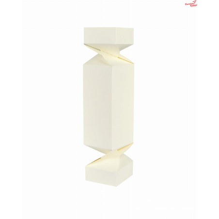 Pudełko Cukierek, kremowy, 7 x 7 x 29,5cm