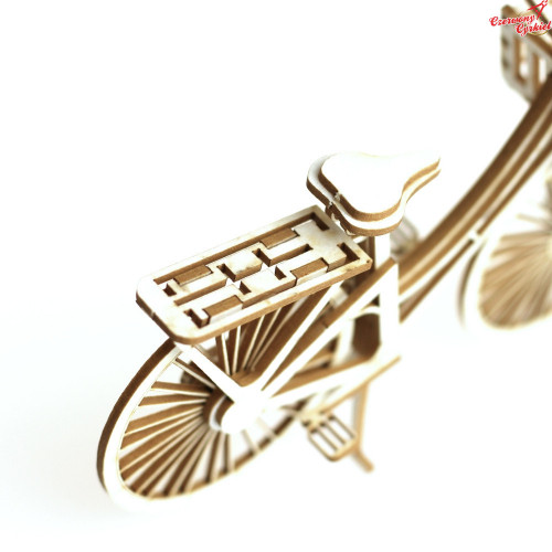 1407 Tekturka - Rower z koszyczkiem 3D 
