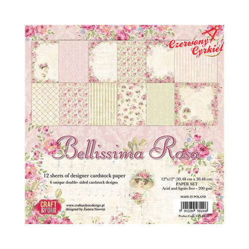 BLOCZEK PAPIERÓW  z kolekcji Bellissima Rosa Craft&You Design.
