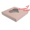 Pudełko różowe perł. serce 14,5x14,5x2,5cm